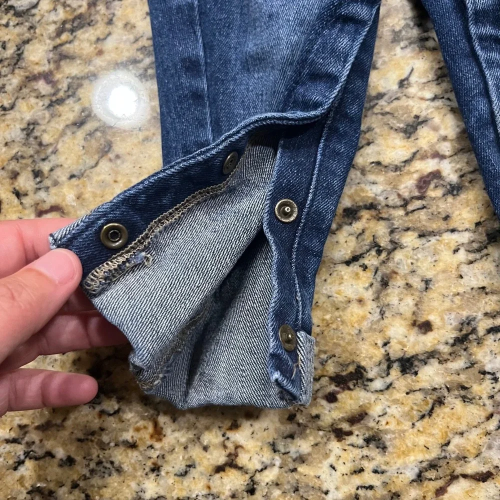 Old Navy Kids Dark Wash Denim Overalls 18-24 Months Snap Leg Adjustable Straps